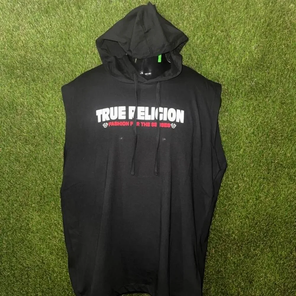 True-religion Men's Black and Grey Hoodie